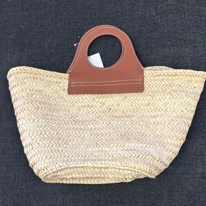 HEREU Straw Tan Woven Tote Bag Made in Spain
